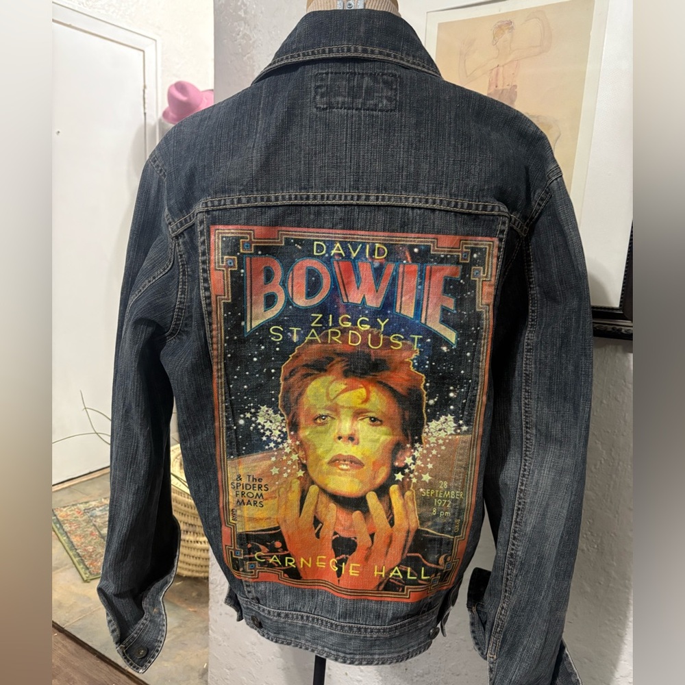 David Bowie Ziggy Stardust Denim Jacket size‎ large